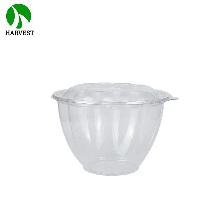 Round RPET PET Plastic Disposable Recyclable Clear Food Container