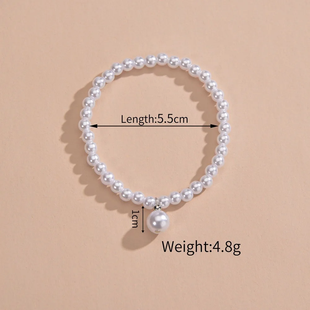 New Arrival Handmade Imitation Pearl Adjustable Anklets Simple Foot Chain Boho Summer Beach Anklet Bracelets for Women Girls