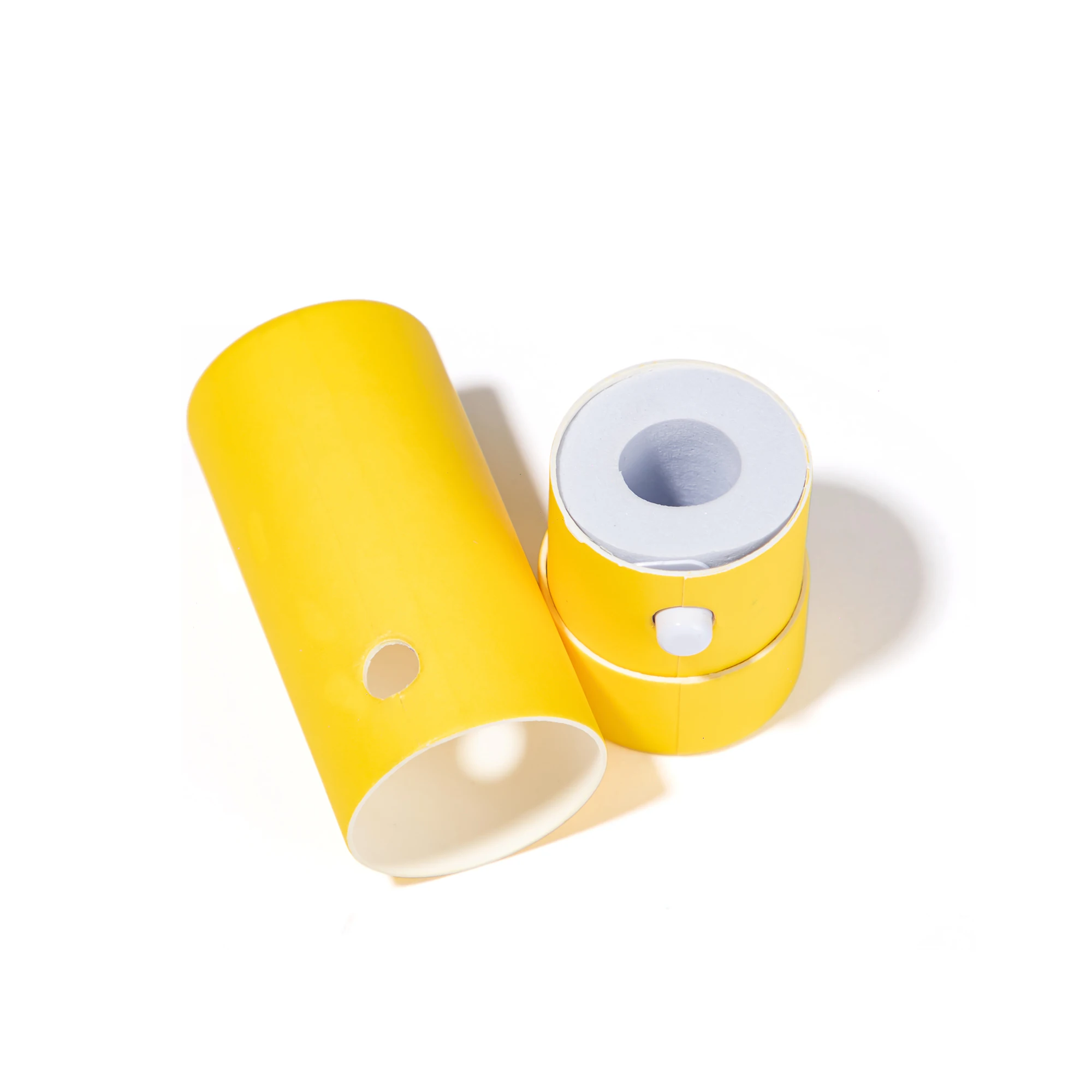 Child Resistant Custom Cardboard Tube Herb Container Joint Paper Tube With Childproof Button Eva Insert Protection