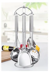 6-Piece Set Stainless Steel Cooking Utensil  Kitchen Utensil Set with Holder