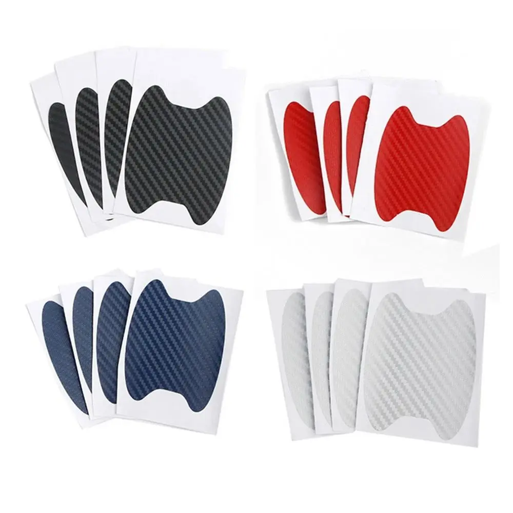 For Ebay Handle Sticker 4pcs Car Door Handle Car Sticker Protective Film Carbon Fiber Handle Wrist car Stickers