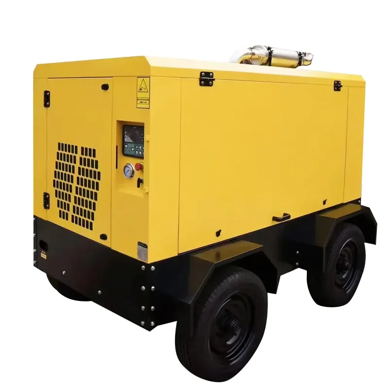 Sparta 750cfm rotary type high pressure 20 bar 25bar diesel engine screw air compressor