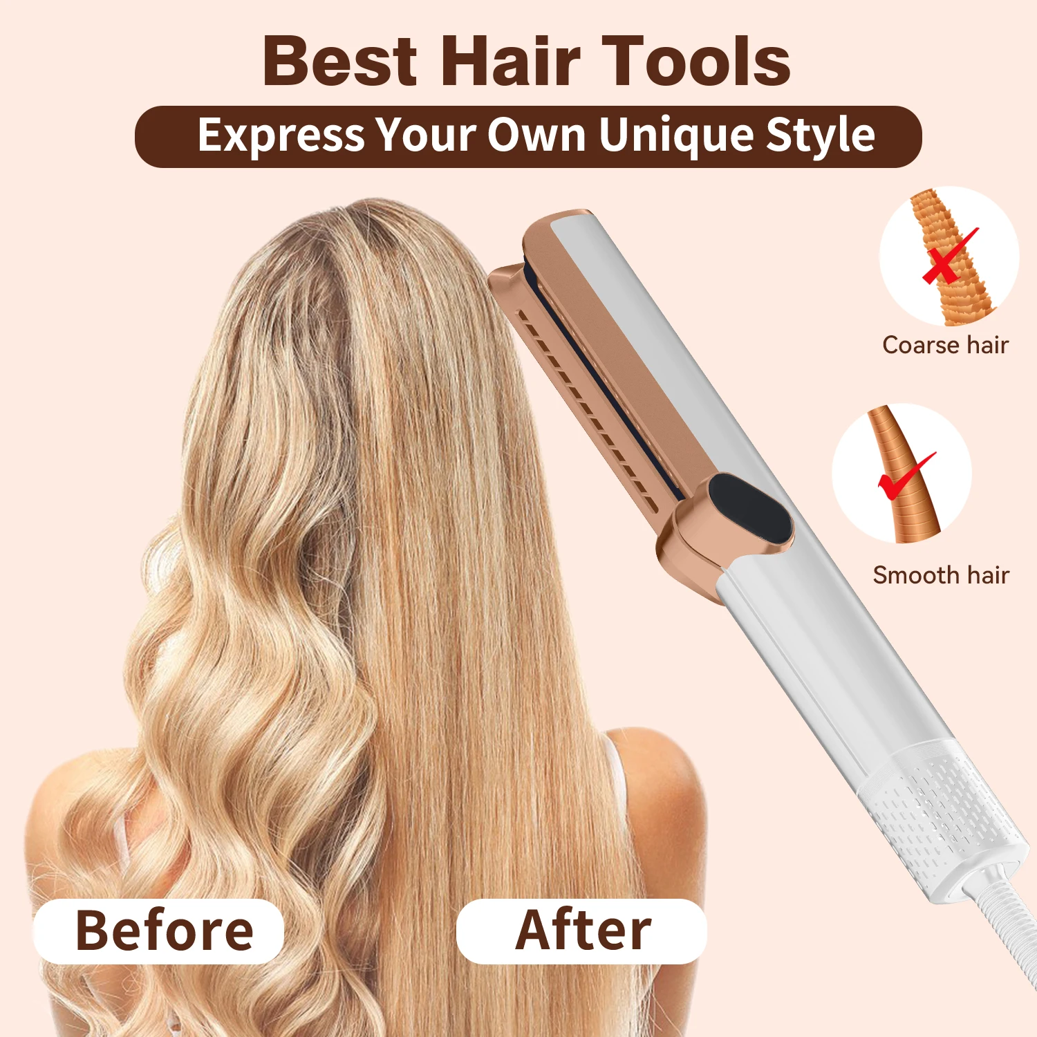New Airstrait Hair Straightener Negative ion Airflow Hair Straightener