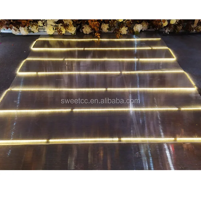 Customizable LED portable light up 3d spark wedding stage led dance floor panel for sale
