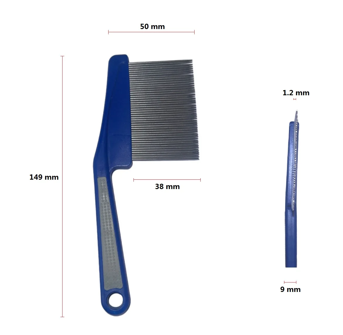 Long Anti Slip Grip Handle Pharmacy Kids Child Hair Cleaning Lice Nits Louse Flea Ticks Comb With Stainless Steel Spikes