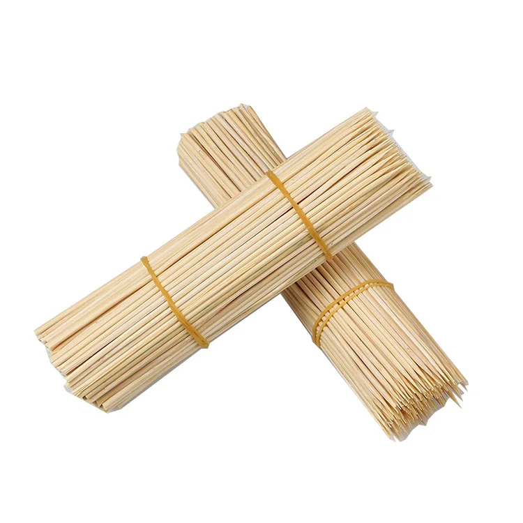 
China Yushun Cheap BBQ Bamboo Skewer Sticks Fruit/Kebab Natural Bamboo Sticks BBQ Skewer 