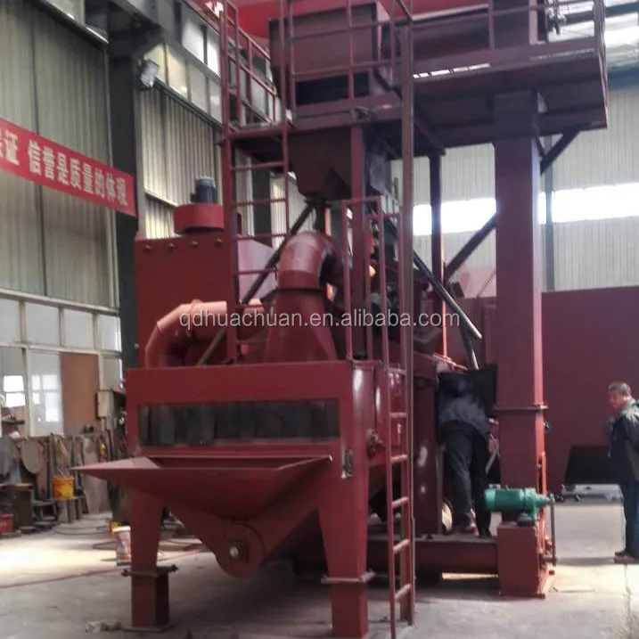 Good quality QINGDAO Q69 roller conveyor type shot blasting machine for steel surface rust removal