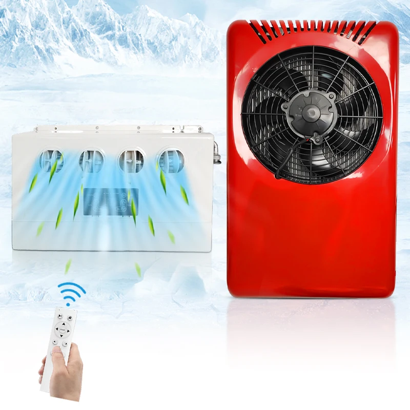 Truck Bus Trailer Ac Unit Universal 12V 24V Air Conditioner 12V Truck Air Conditioner For Vans Agricultural Vehicles Excavators