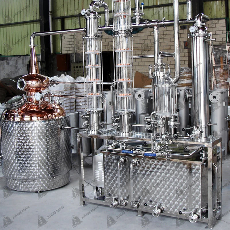 400 L Vodka Distillery Equipment Copper Alcohol Distiller  Gin Column Alembic Distilling Machine
