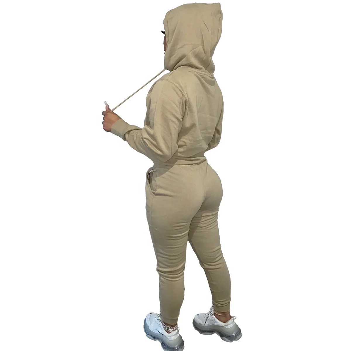 2022 Fall Women Clothes Thick 2 Piece Set Tracksuit Sweat Suits Jogger Set Two Piece Outfits Sweatpants And Hoodie Set