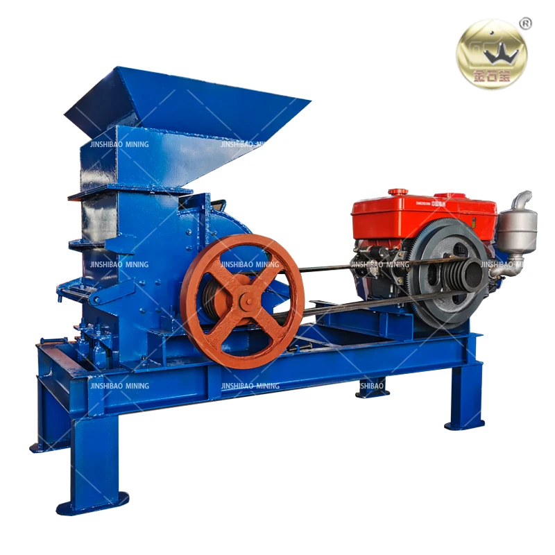 JXSC Jinshibao Good Price Small Scale Gold Mining Crusher Diesel Hammer Mill