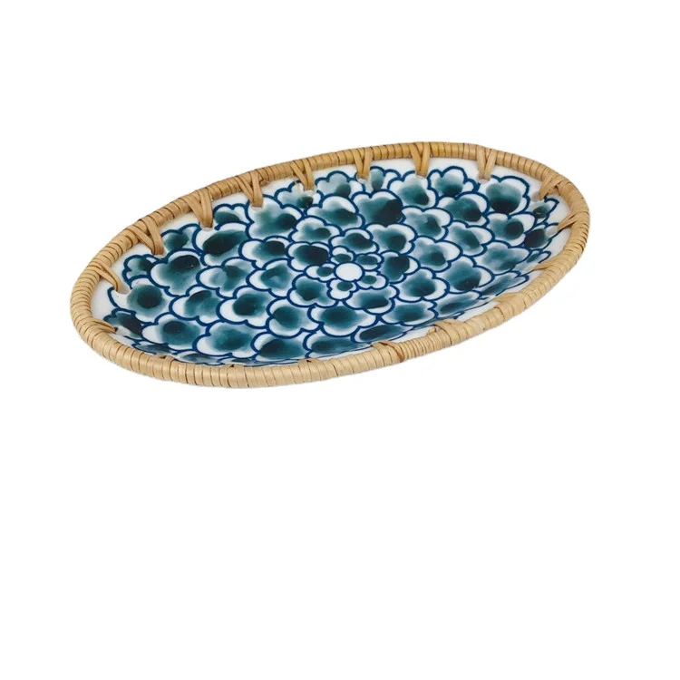 Wholesale Hand Paint Creative Dinner Plate Restaurant Ceramic Plate Fish Dish