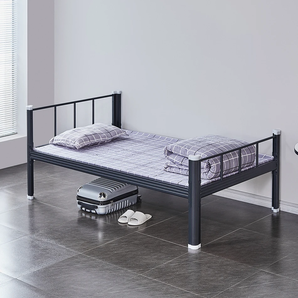 
Screwless cheap single metal beds frame for adjust 