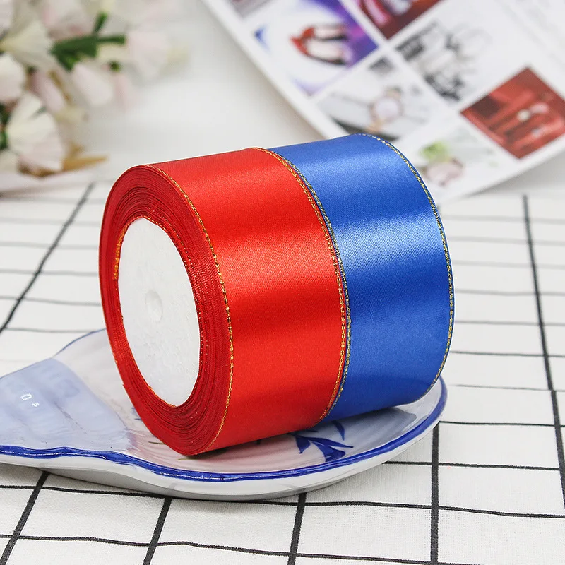 Wholesale Custom 196 Colors 100 Yard Single Face Plain 1 1/2 inch 100% Polyester Silk Satin Ribbons 38mm Phnom Penh ribbon