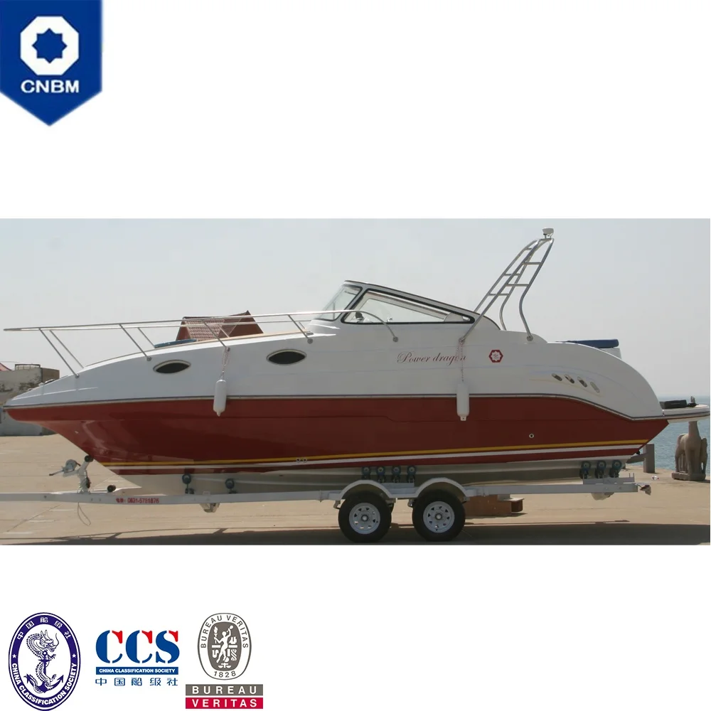 
27 ft Affordable Fishing Motor Luxury Super Yachts Classic Fiberglass Speed Boat with Prices 