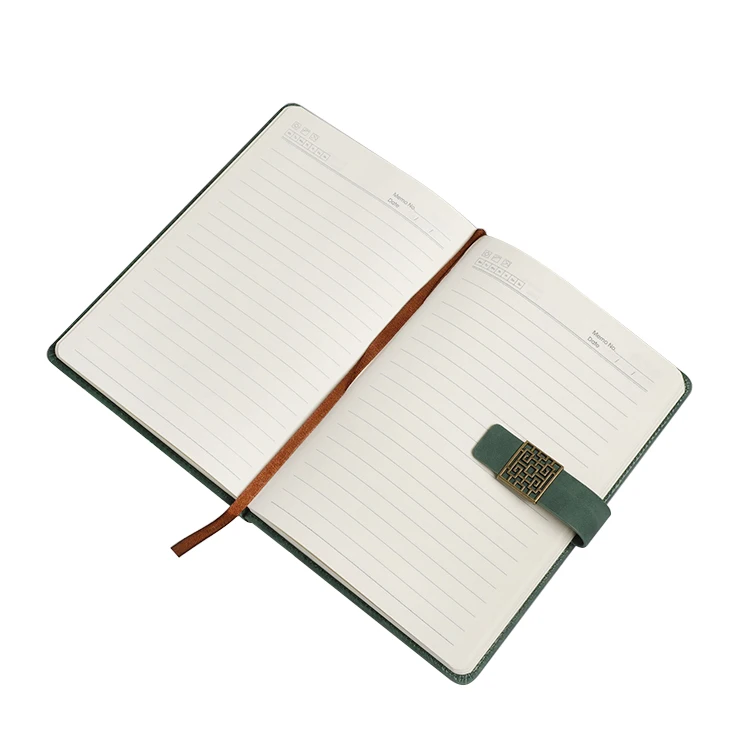 Logo Customized PU Leather Diary Note Book Custom Hardback Paper Journal Notebook