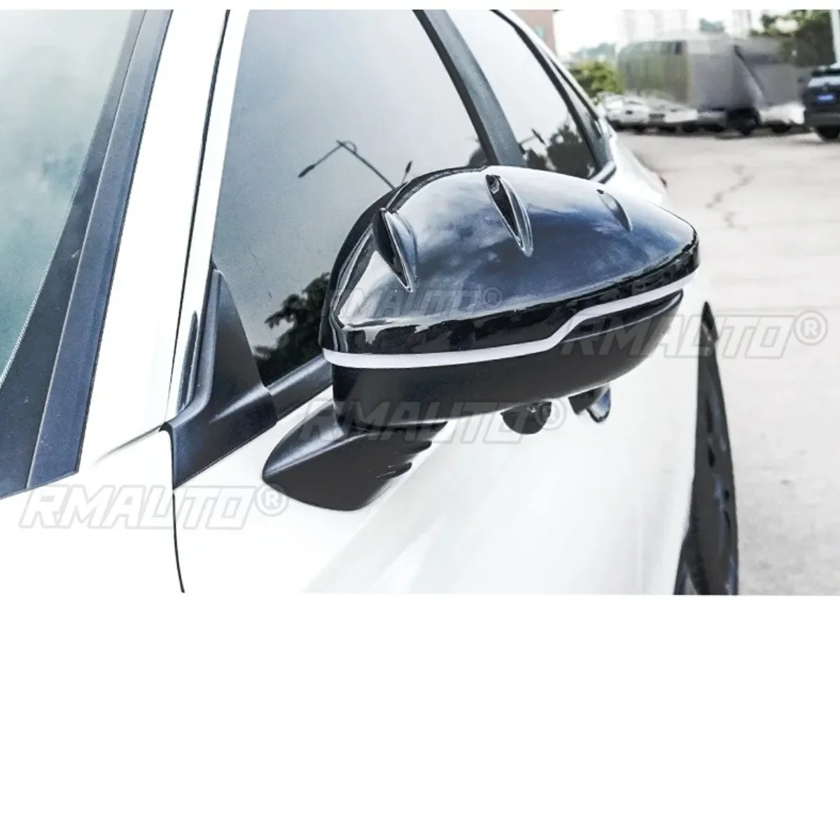 Civic Rearview Mirror Cover Caps Carbon Fiber Look MUGEN Style Body Kit For Honda Civic 11th Gen 2021-2024 Car Accessories