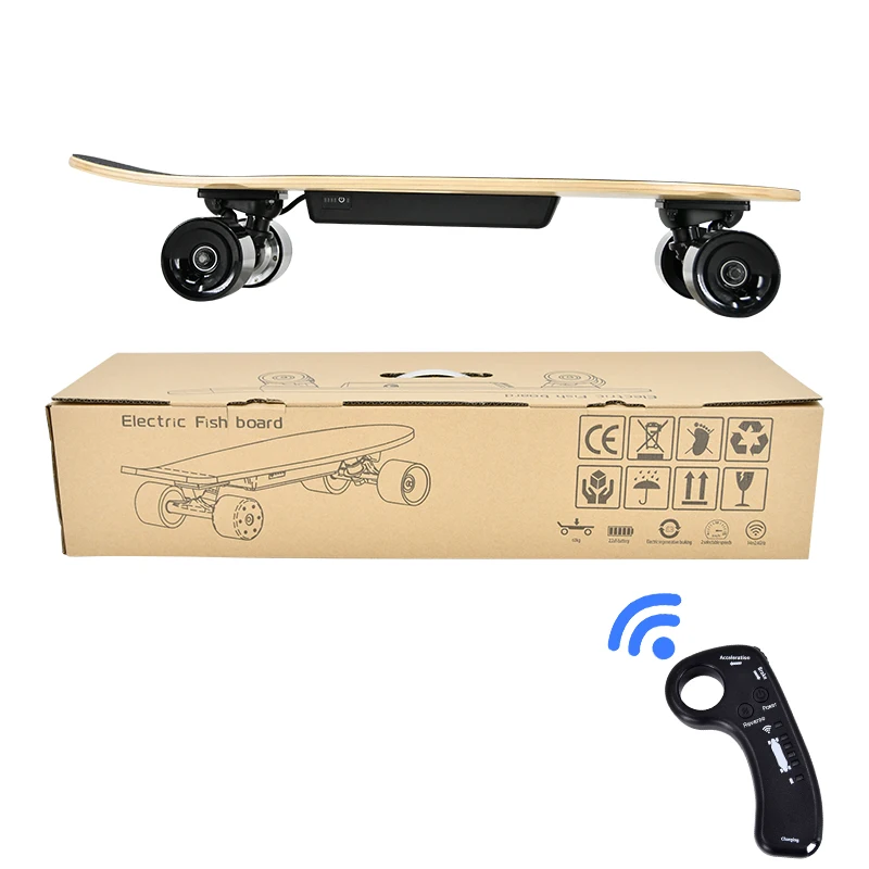Colorful cheap  mini skateboards brushless Dual Motor Electric Skateboard for kids Children