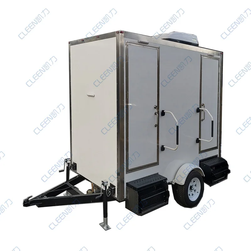 trailer portable toilets mobile plastic Wecare Restrooms Outdoor Mobile Plastic Bathroom Trailer Washroom Camping Toilet