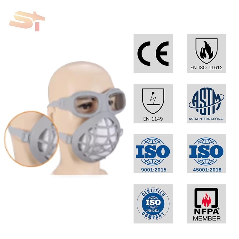 ire escape mask Multi-Function Full Face Dust Mask for Construction Welding Protection with Filter Industrial Reusable Dust Mask
