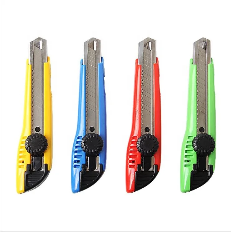 
Art box package open craft tool paper student office stationery snap-off blade cutter knife in blister card packing craft knife 