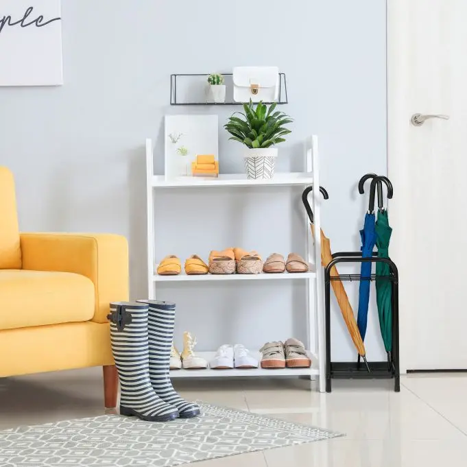 High Round Creative Umbrella Rack Holder Metal Leather Stands Decorative Unique Style Stand Wrought Iron Solid Storage Big