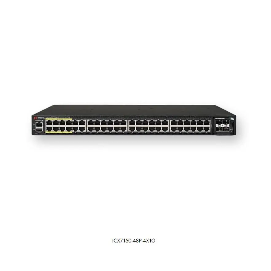ICX 7150-48P - switch - 48 x 10/100/1000 (PoE+) + 2 x 10/100/1000 (uplink) + 4 x Gigabit SFP - managed ICX7150-48P-4X1G