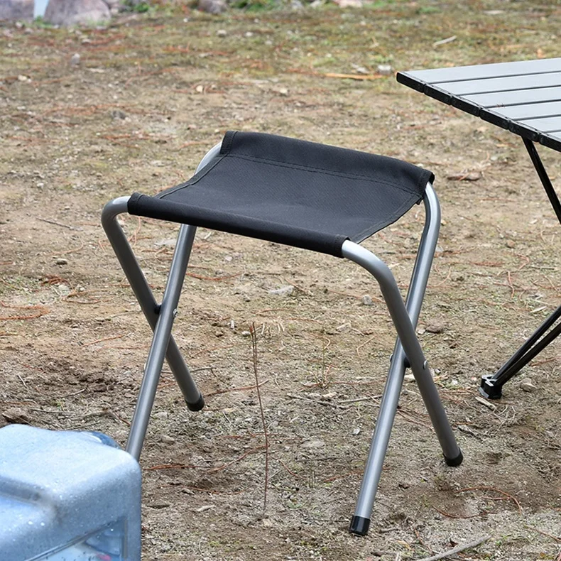 HISPEED Square Folding Stool New Camping 600D Oxford Aluminium Fishing Hiking Small Foldable Stool