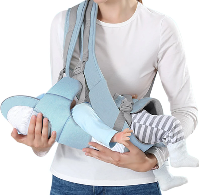 Wholesale Storage Pocket and Drool Bibs 6-in-1 Baby Carrier with Waist Stool for Mommy Daddy
