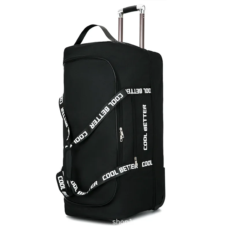 Wholesale Factory Waterproof Black Trolley Luggage Business Suitcase Carry On Travel Luggage Set Expandable Folding Travel Bags