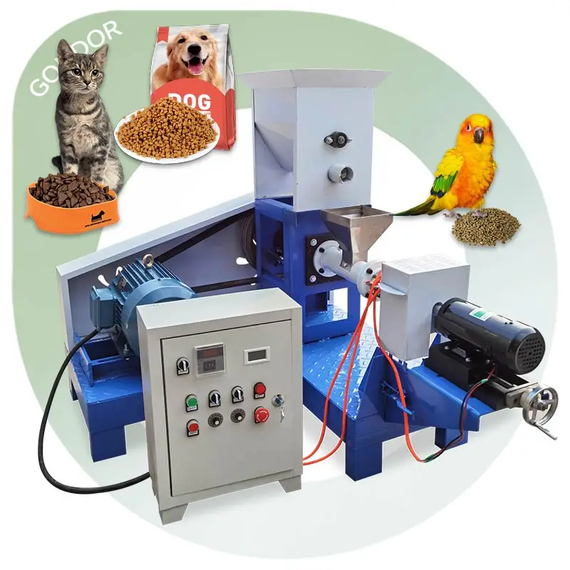 Single Screw Feed Extruder Small Floating Fish 1 Mm Mill Pellet Machine 10 Ton per Hour to Make Animal Food