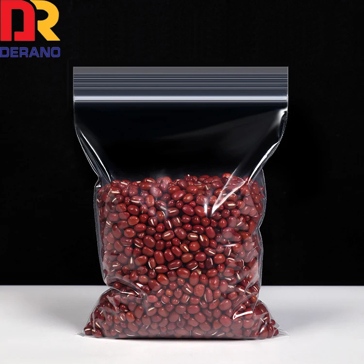Clear Fresh Food Storage Zipper Bag custom-made Plastic Zip lock Bag Reclosable Kitchen Storage Bag