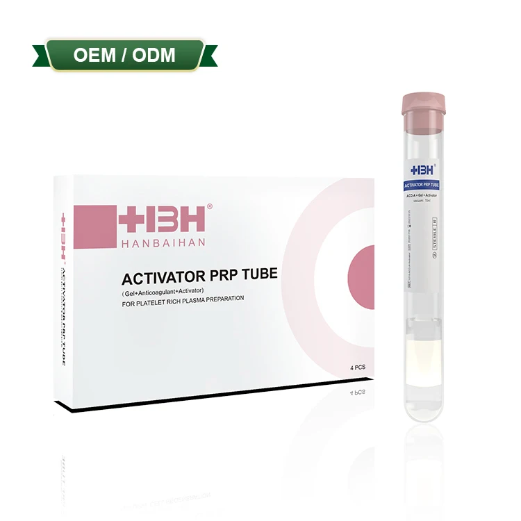 Вакуумная PRP трубка цитрата PRP трубка активатор Стерильная испытательная трубка для PRP