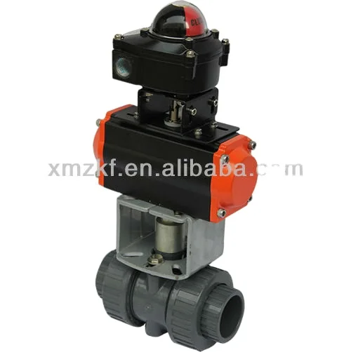 pneumatic actuator pvc ball valve made in China