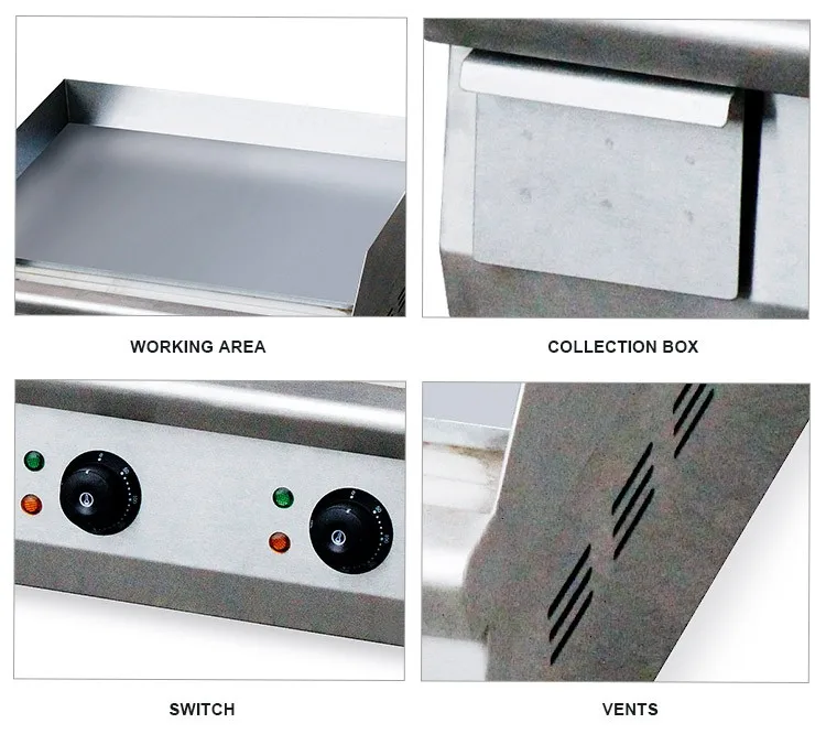 Indoor/Outdoor Electric Flat Top Grill/Griddle 220V US Plug BBQ Grill for Sale New Product