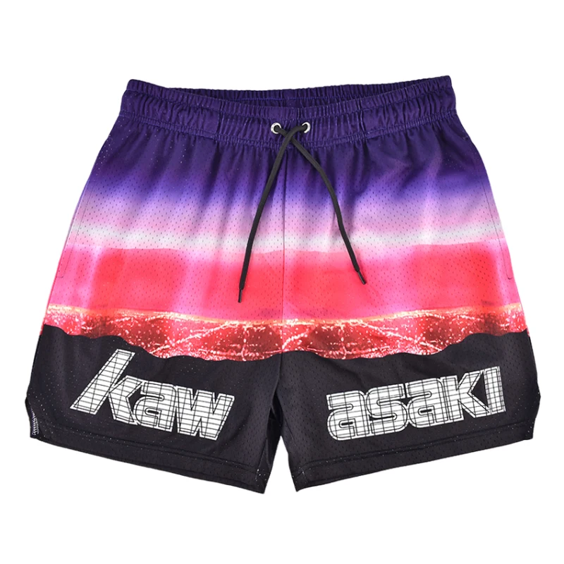 Quick Dry All Over Printing Polyester Mesh Shorts Custom Digital Sublimated Logo Street Style Basketball Shorts