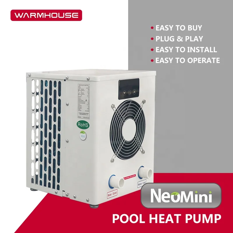 WarmHouse Wholesale Metal Swimming Pool Heat Pump 60Hz 50Hz R32 R410A Mini Small Pool Heater
