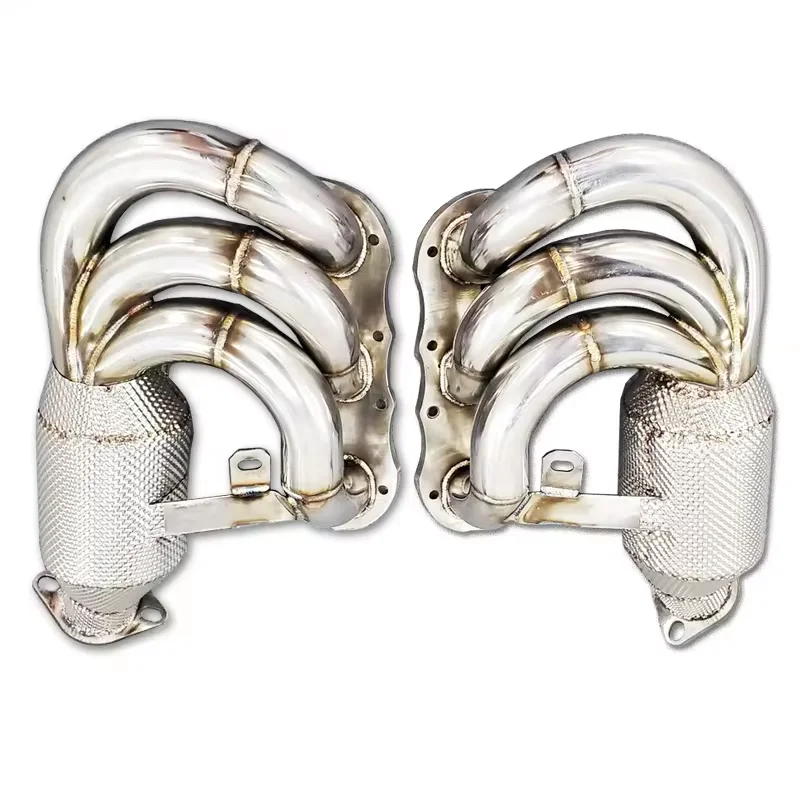 Factory Heat Shield Exhaust manifold For PORSCHE CAYMAN 981 2013-2015 performance manifold header 100-300 cell Catalyst