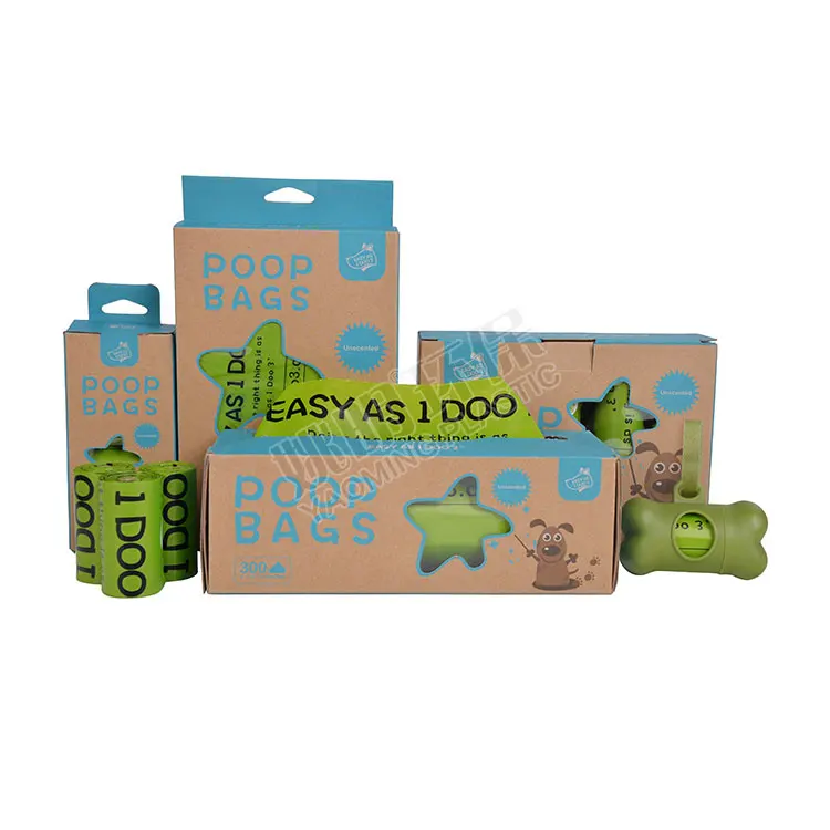 Customized color HDPE disposable eco friendly poop dog  pick up bags