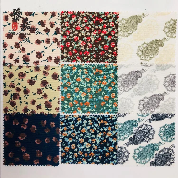 Custom printed corduroy 100% polyester velvet fabric for clothes trousers