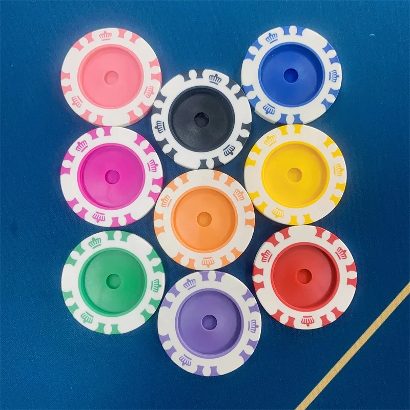 Blank Poker Chip with with Magnet inside Multi Colors Golf Poker Chip with Sticker logo Ball Marker