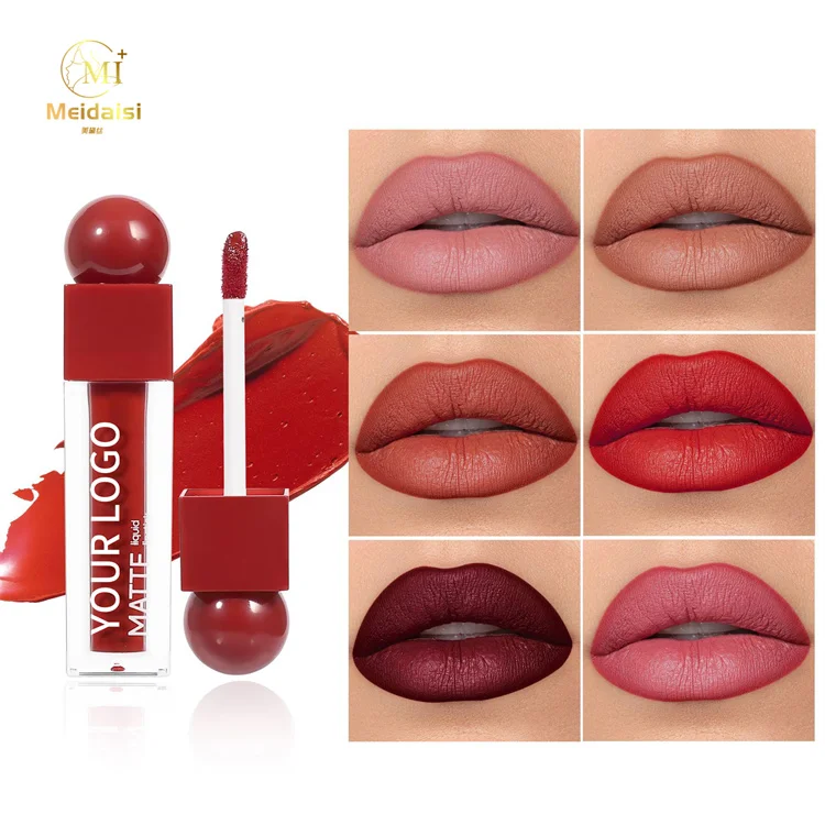 Unique Design Cute Vegan Makeup Lip gloss Not Stick Cup Lip Glaze Makeup Waterproof Liquid Lipstick Kit Lipgloss Lip Glaze