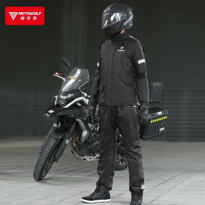 Motowolf Hot sale motorbike raincoat waterproof racing jacket for man