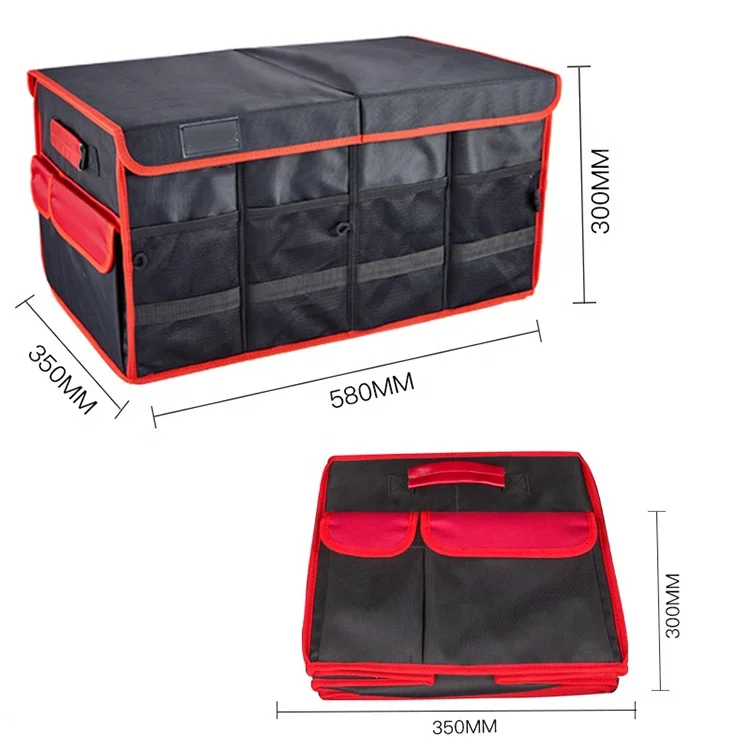 600D polyester asientos de autos car trunk organizer 2024 red color