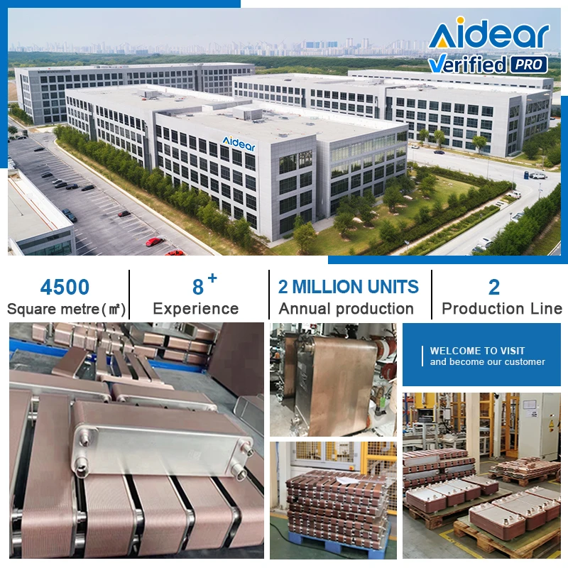 Aidear Customized Copper Brazed Plate Heat Exchanger for use with Outdoor Wood Boilers