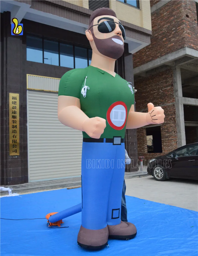 12 Feet High Inflatable Muscle Men Balloon, Holland Dolls for advertising