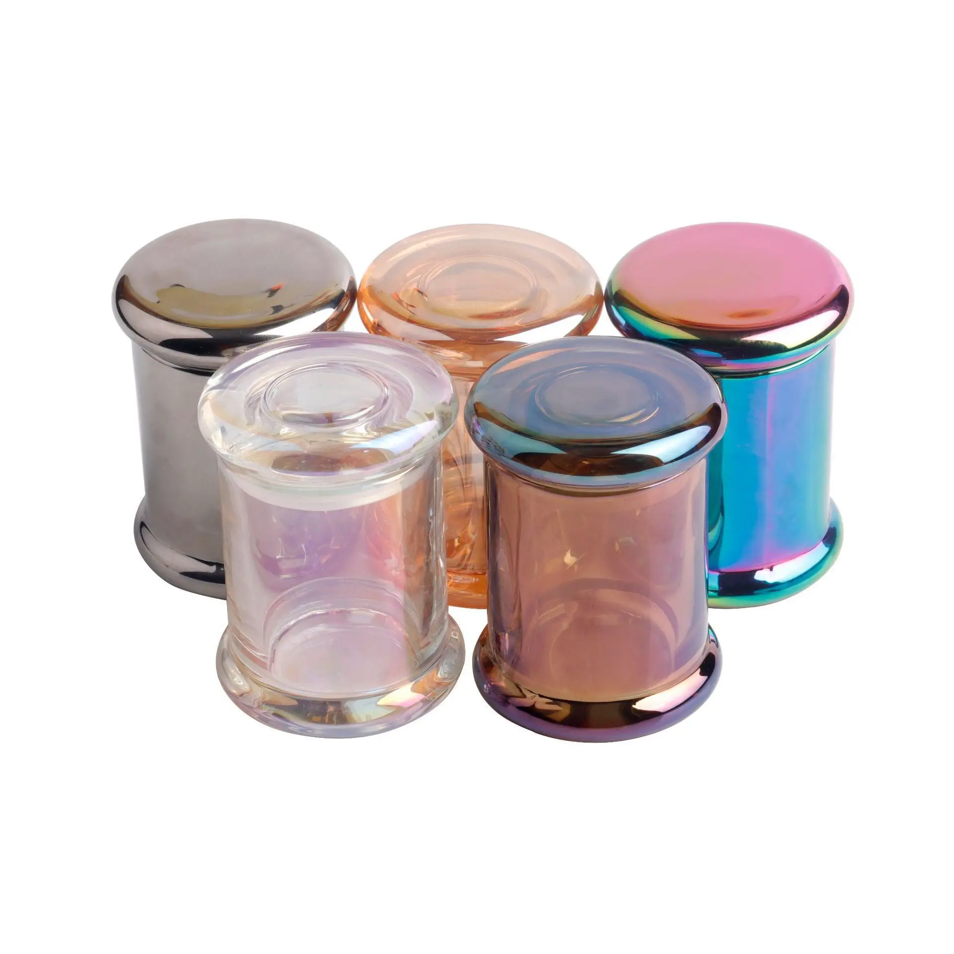 New electroplating glass jar vacuum moisture-proof colorful food storage sealed jar kitchen accessories