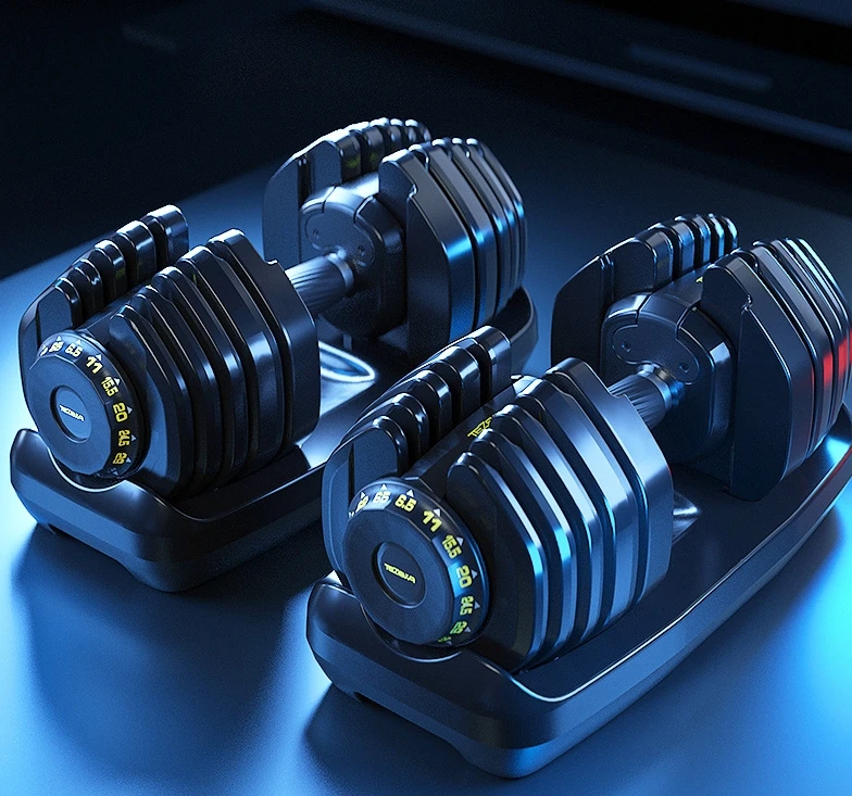Fitness equipment smart adjustable dumbbells Automatic and fast adjustable weight dumbbells for men and women