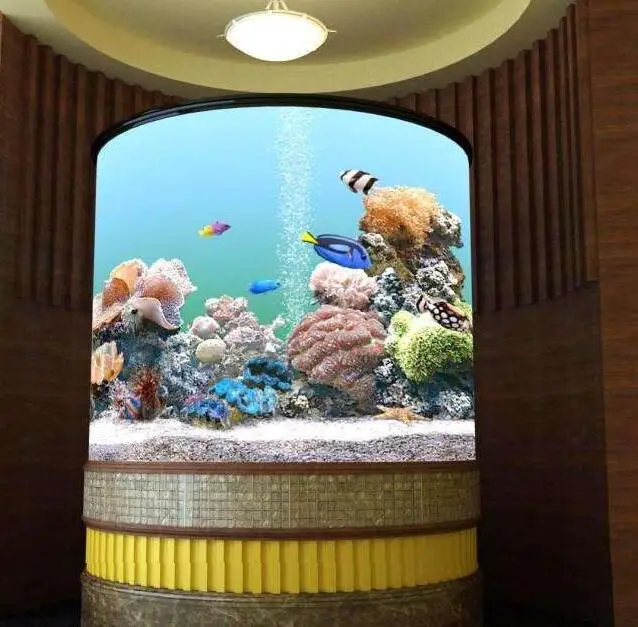 Cylindrical Acrylic Fish Tank Aquarium Tank LED Acrylic Fish Tank for Aquarium/Hotel