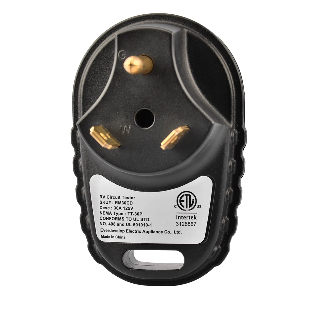 H10363 RV Circuit Analyzer 30 Amp RV Circuit Tester with Smart Diagnostic Chart and Indicator Lights